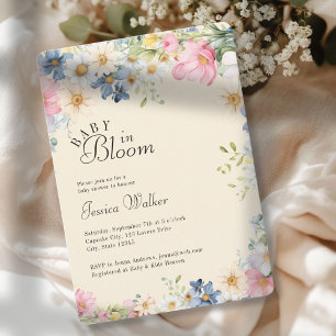 BABY IN BLOOM!  Wildflower, Baby Shower Invitation