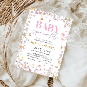 Baby in Bloom Wildflower Baby Shower Invitation