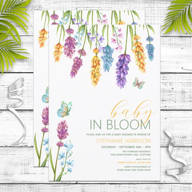 Baby in Bloom Wildflower Baby Shower Invitation (Creator Uploaded)