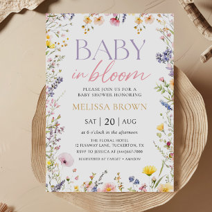 Baby in Bloom Wildflower Baby Shower Invitation