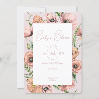 Baby in Bloom Wildflower Baby Shower Invitation