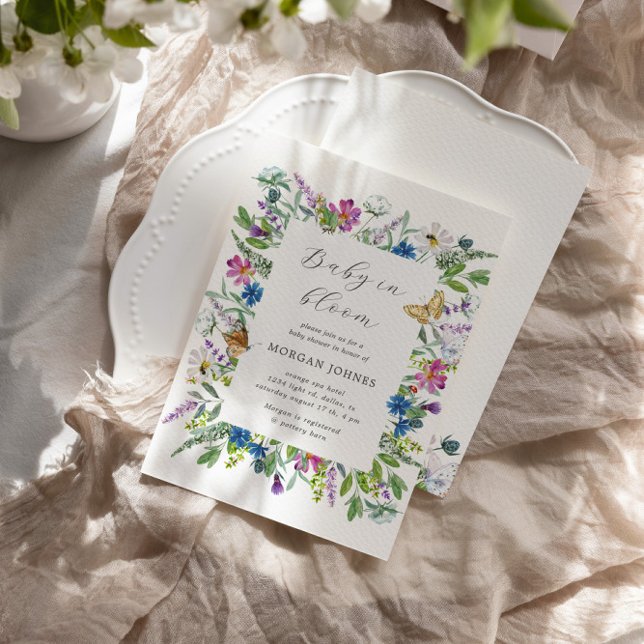 Baby In Bloom Wildflower Baby Shower Invite (Creator Uploaded)