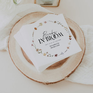 Baby in bloom wildflower baby shower napkin
