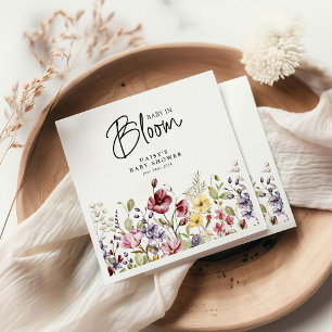 Baby in Bloom Wildflower Baby Shower Napkin