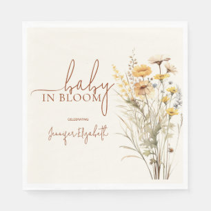 Baby in Bloom Wildflower Baby Shower Napkin