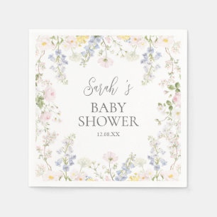 Baby in Bloom Wildflower Baby Shower Napkins