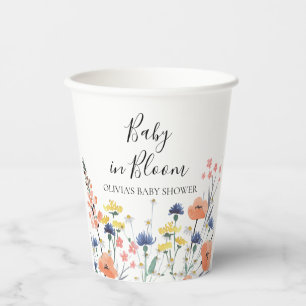 Baby in Bloom Wildflower baby shower Paper Cups