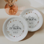 Baby in bloom wildflower baby shower paper plate<br><div class="desc">Mummy to be wildflower Baby in bloom baby shower invitation design. Ideal gender neutral design. Perfect coordinating baby shower design collection.</div>