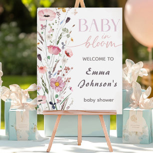 Baby in Bloom Wildflower Baby Shower Poster