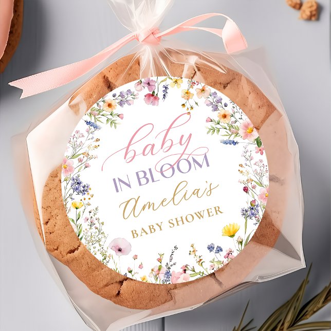 Baby In Bloom Wildflower Baby Shower Sticker (Creator Uploaded)