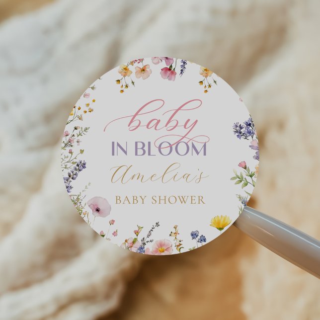 Baby In Bloom Wildflower Baby Shower Sticker (Creator Uploaded)