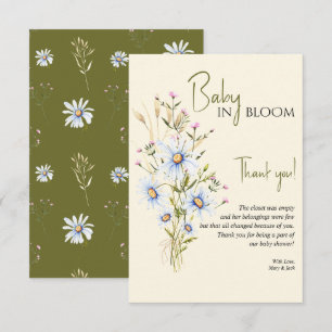 Baby In Bloom Wildflower Baby Shower Thank You