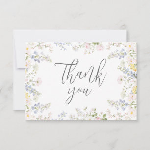 Baby in Bloom Wildflower Baby Shower Thank You Card