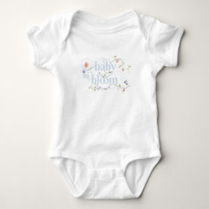 Baby in Bloom Wildflower Blue Boy Baby Shower Bodysuit