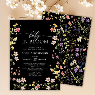 Baby in Bloom Wildflower Bohemian Baby Shower Invitation