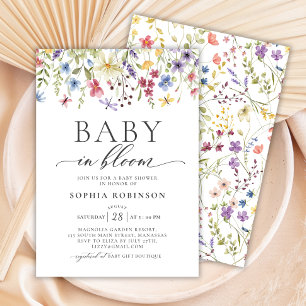 Baby in Bloom Wildflower Boho Baby Shower Invitation