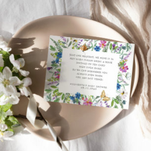 Baby In Bloom Wildflower Books for Baby Ticket Enclosure Card