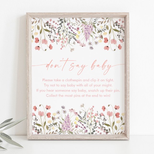 Baby In Bloom Wildflower Don't Say Baby Game Poster (Creator Uploaded)