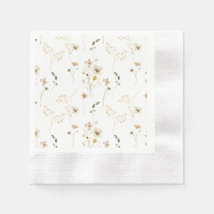 Baby in Bloom Wildflower Elegant boho Baby Shower Napkin