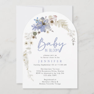Baby In Bloom Wildflower Floral Arch Baby Shower Invitation