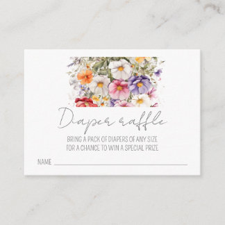 Baby in Bloom WildFlower Lilac Baby Shower  Enclosure Card