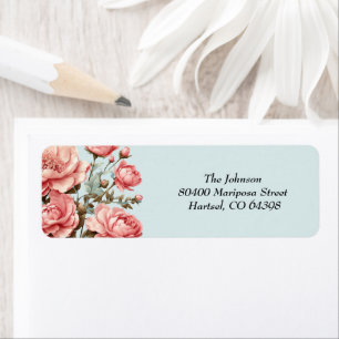 Baby in Bloom WildFlower  Lilac Baby Shower Return Address Label