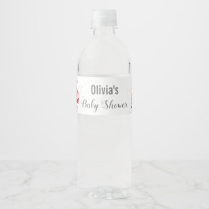 Baby in Bloom WildFlower Lilac Baby Shower Water Bottle Label