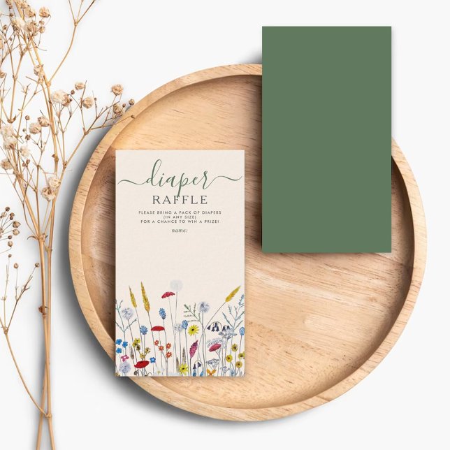 Baby in Bloom Wildflower Meadow Baby Shower Enclosure Card (Creator Uploaded)