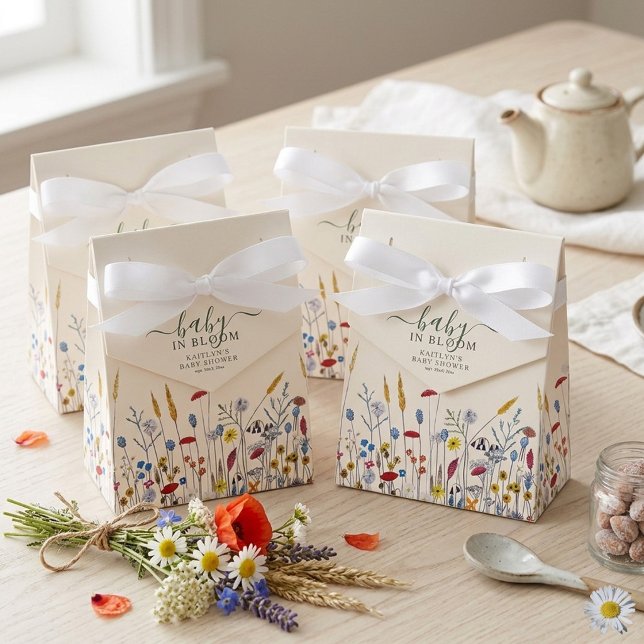 Baby in Bloom Wildflower Meadow Baby Shower Favour Box (Creator Uploaded)