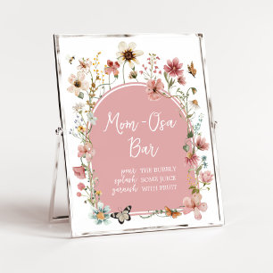 Baby in Bloom Wildflower Mum Osa Bar Poster