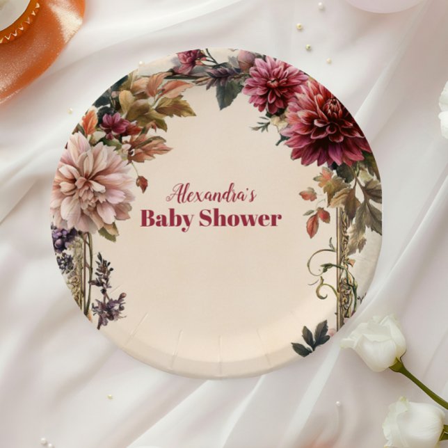 Baby in Bloom Wildflower  Paper Plate (Creator Uploaded)