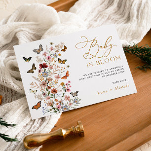 Baby in Bloom Wildflower Pregnancy Announcement