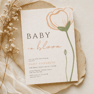 Baby in Bloom Wildflower Spring Baby Shower Invitation
