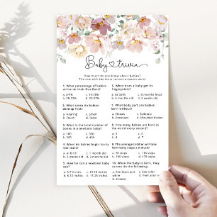 Baby in bloom wildflowers baby trivia game