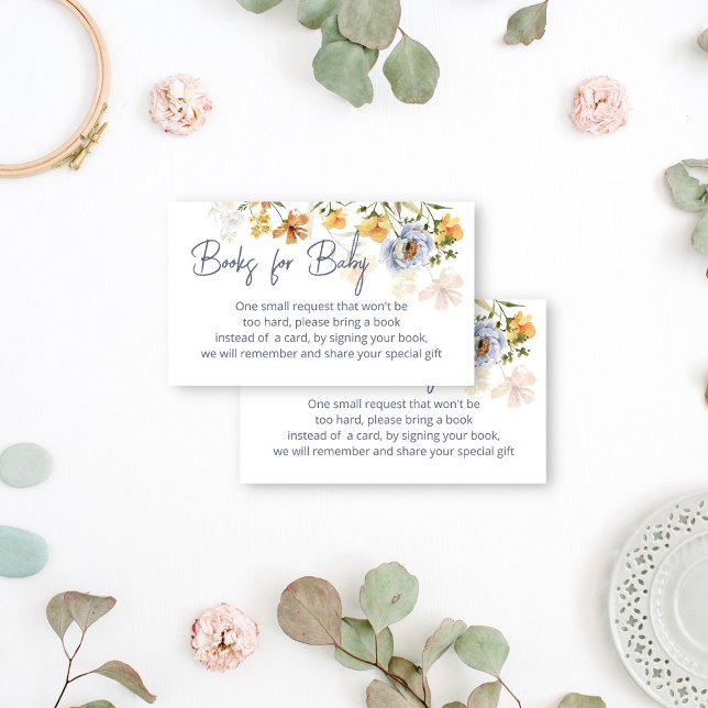 Baby in bloom wildflowers book request enclosure card (Baby in bloom wildflowers book request enclosure card books for baby card)