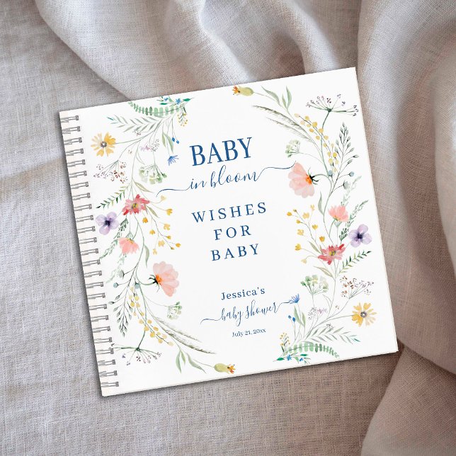 Baby in Bloom Wishes for Baby Spiral Notebook (Creator Uploaded)