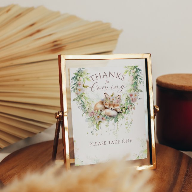 Baby in Bloom Woodland Floral Baby Girl Shower Poster (Creator Uploaded)