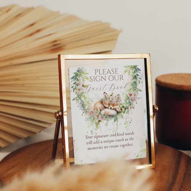 Baby in Bloom Woodland Floral Baby Girl Shower Poster (Creator Uploaded)