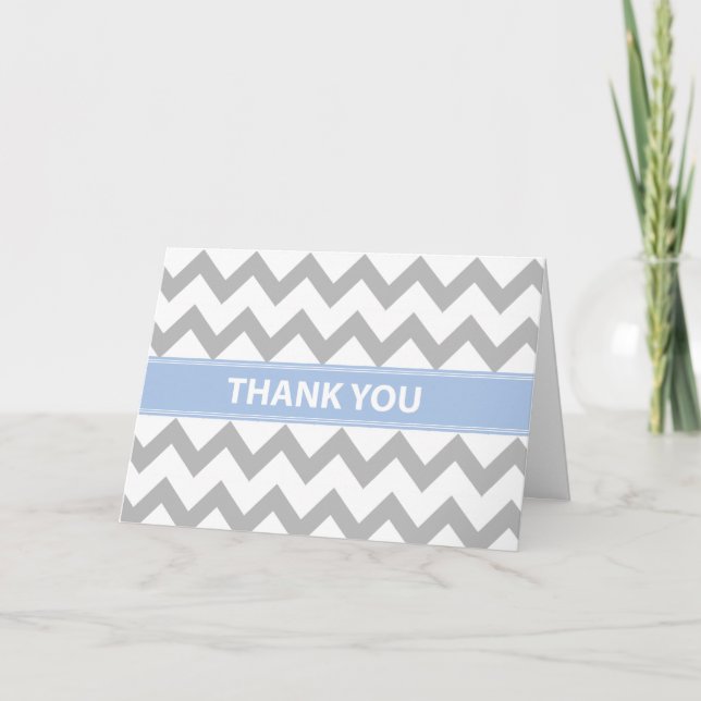 Baby in Blue Thank You Card (Front)