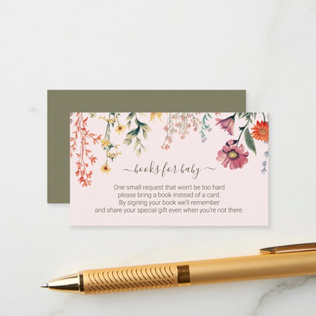 Baby in Books for Baby Tickets Enclosure Card (Front/Back In Situ)