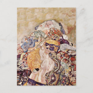Baby in Brightly Coloured Quilt Postcard