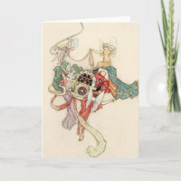 Baby in Cradle Princess Vintage Fairy Tale