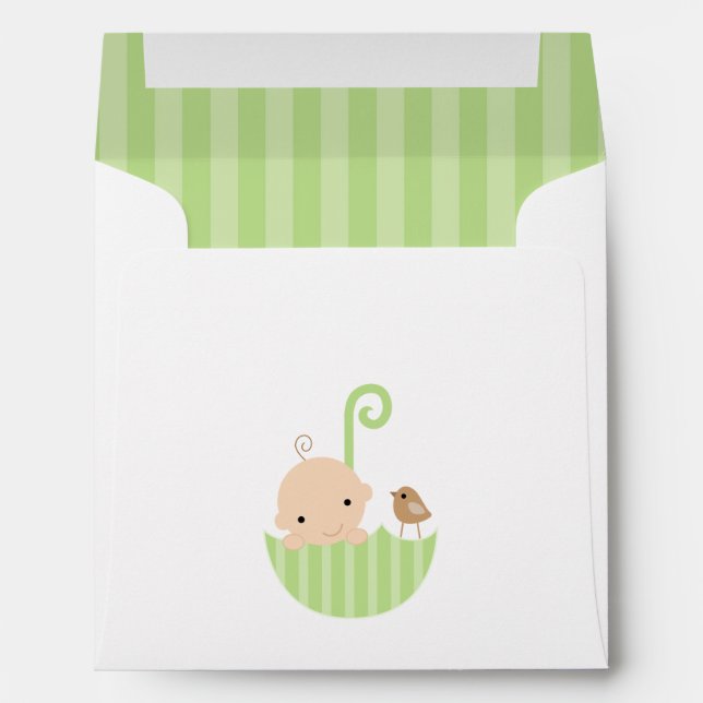 Baby in Green Umbrella Envelope (Back (Bottom))