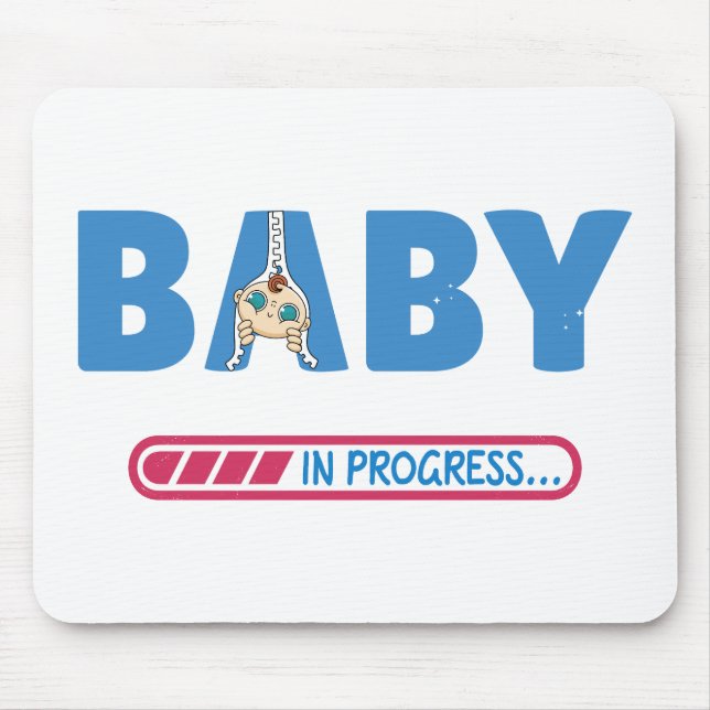 Baby in progress business card mouse pad (Front)