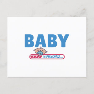 Baby in progress postcard
