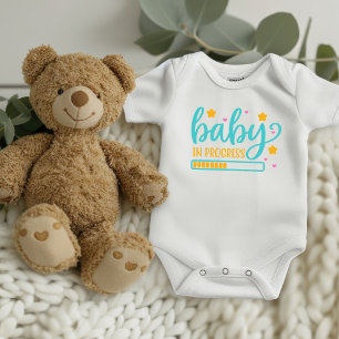 Baby in Progress Pregnancy Announcement Bodysuit