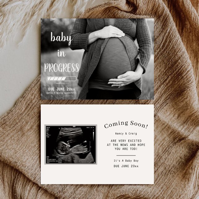 Baby In Progress Ultrasound Pregnancy Announcement (Creator Uploaded)