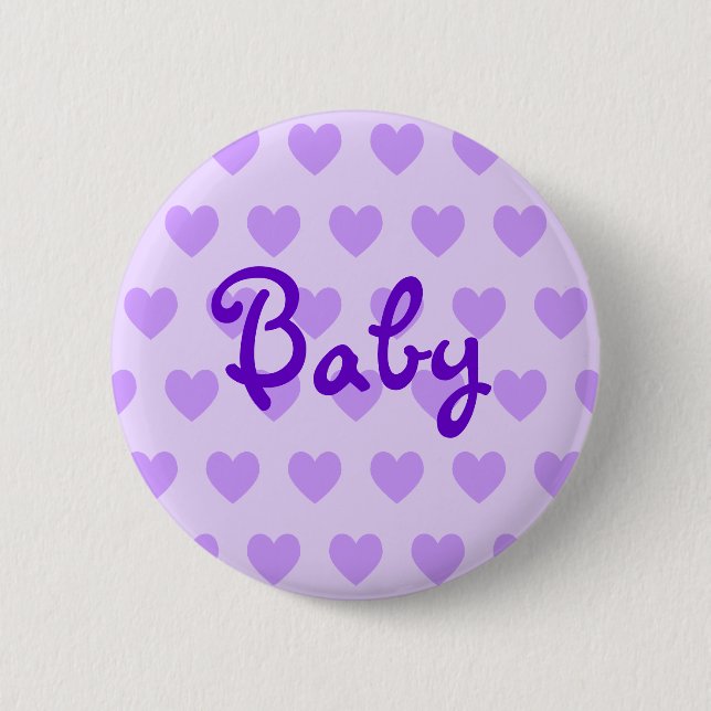 Baby in Purple 6 Cm Round Badge (Front)