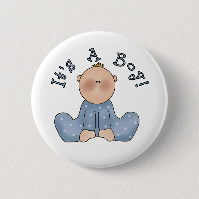 Baby in Sleeper It's a Boy 6 Cm Round Badge (Front)