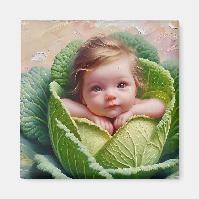 BABY ~ In the Cabbage Patch ~  Magnet (Front)